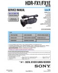Сервисная инструкция Sony HDR-FX1, HDR-FX1E (Level 2)