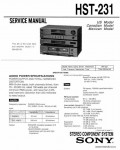 Сервисная инструкция SONY HST-231