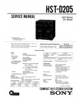 Сервисная инструкция Sony HST-D205