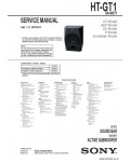 Сервисная инструкция SONY HT-GT1 V1.2