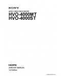 Сервисная инструкция SONY HVO-4000MT, 4000ST
