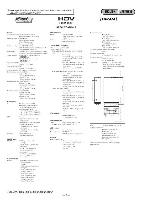 Сервисная инструкция Sony HVR-M25