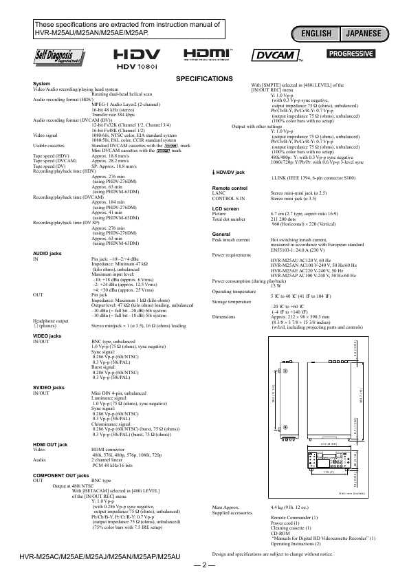 Сервисная инструкция Sony HVR-M25AC, HVR-M25AE, HVR-M25AJ, HVR-M25AN, HVR-M25AP, HVR-M25AU