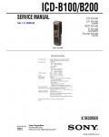 Сервисная инструкция SONY ICD-B100, B200