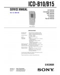 Сервисная инструкция Sony ICD-B10, ICD-B15