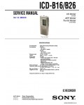 Сервисная инструкция SONY ICD-B26