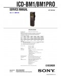 Сервисная инструкция SONY ICD-BM1, BM1PRO V1.1