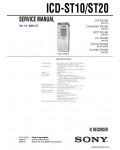 Сервисная инструкция SONY ICD-ST10, ST20