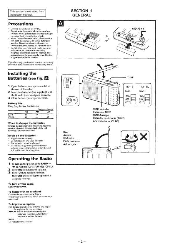 Сервисная инструкция Sony ICF-8 8L