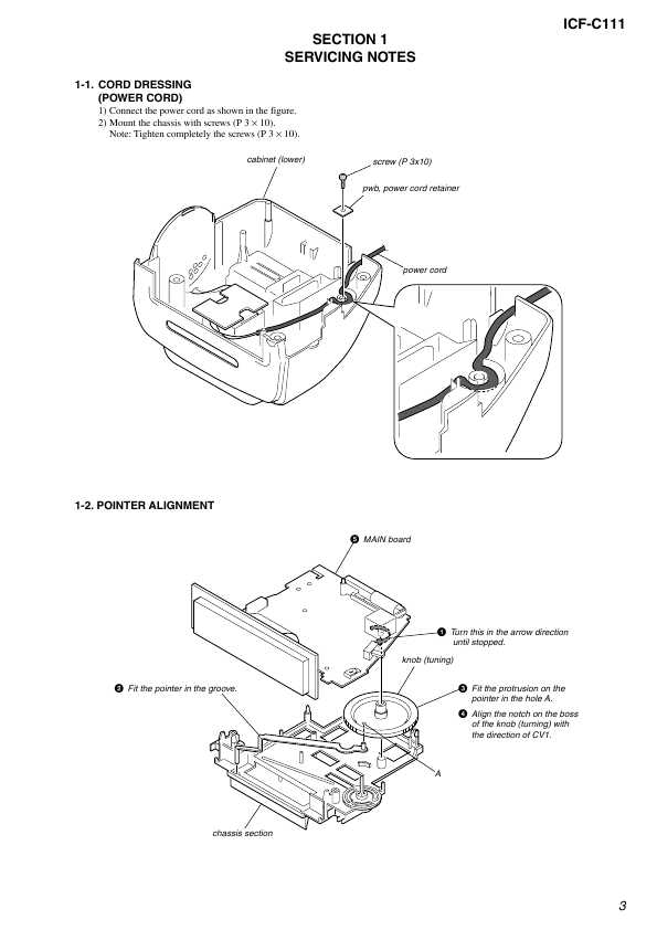 Сервисная инструкция Sony ICF-C111