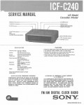Сервисная инструкция SONY ICF-C240