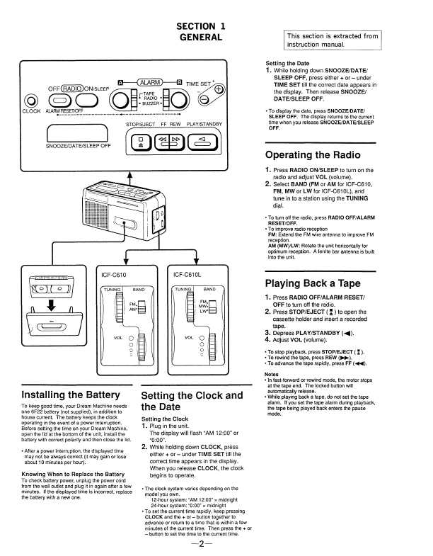 Сервисная инструкция Sony ICF-C610L