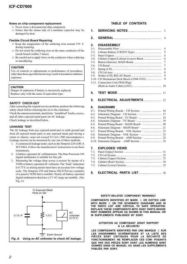 Сервисная инструкция Sony ICF-CD7000