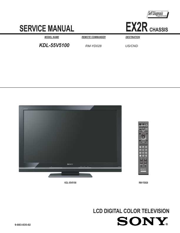 Сервисная инструкция Sony KDL-55V5100 EX2R