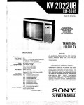 Сервисная инструкция Sony KV-2022UB