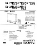 Сервисная инструкция Sony KV-27TS29, KV-27TS32, KV-27TS36, KV-32TS36, KV-32TS46, AA-1