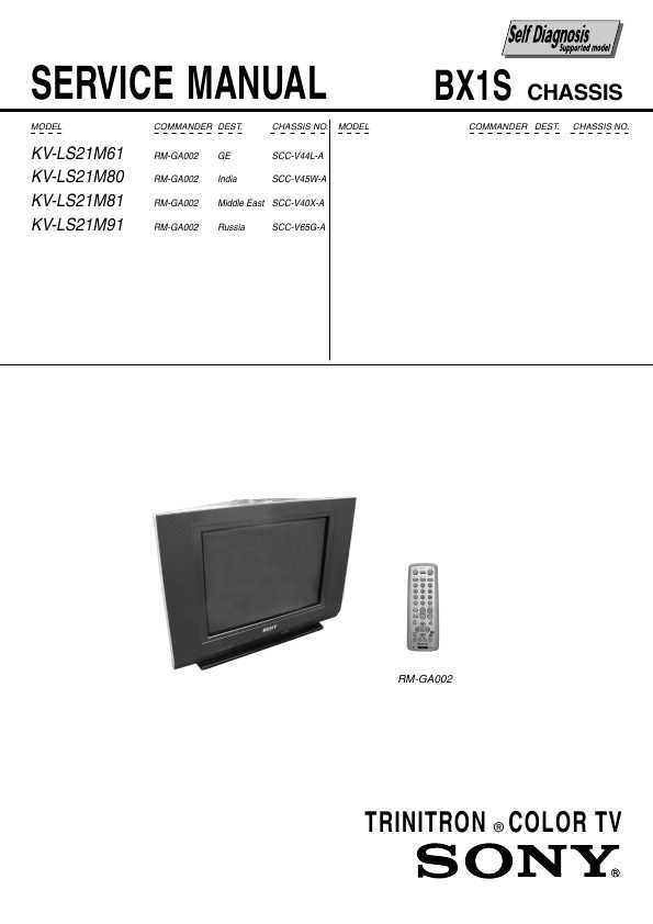 Сервисная инструкция Sony KV-LS21M91 BX1S