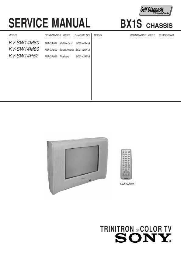 Сервисная инструкция Sony KV-SW14M80 BX1S