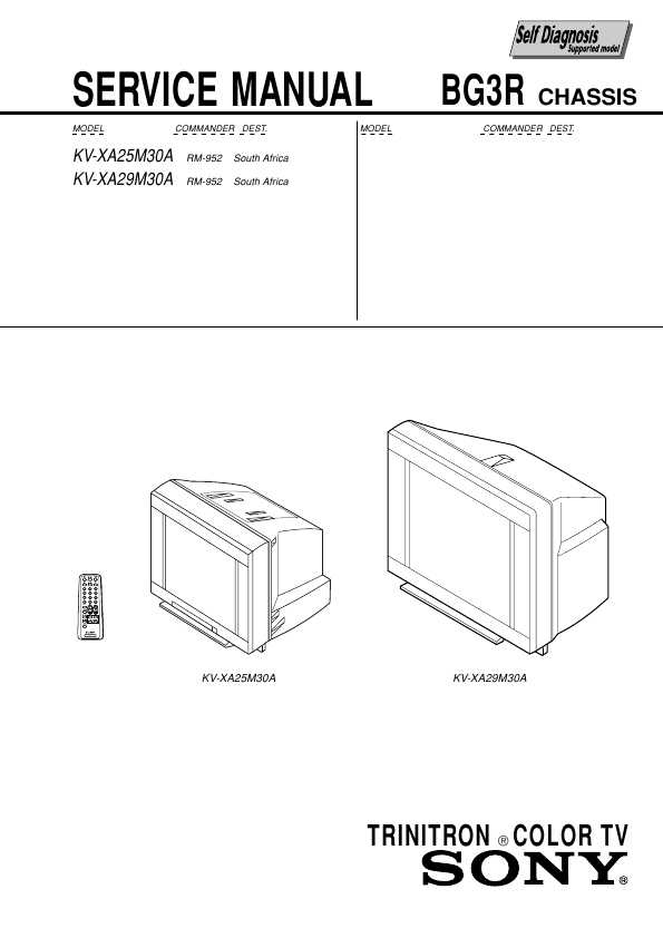 Сервисная инструкция Sony KV-XA25M30A
