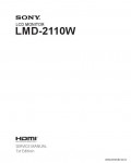 Сервисная инструкция SONY LMD-2110W, 1st-edition
