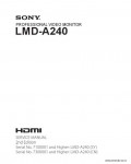 Сервисная инструкция SONY LMD-A240, 2ND, ED