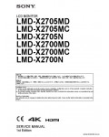 Сервисная инструкция SONY LMD-X2705MD, SERIES
