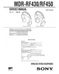 Сервисная инструкция Sony MDR-RF430, MDR-RF450
