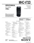 Сервисная инструкция SONY MHC-V72D