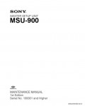 Сервисная инструкция SONY MSU-900, MM, 1st-edition