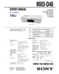 Сервисная инструкция Sony MXD-D40
