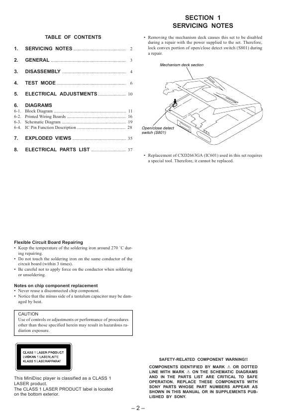 Сервисная инструкция Sony MZ-E80