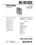 Сервисная инструкция Sony MZ-N510CK