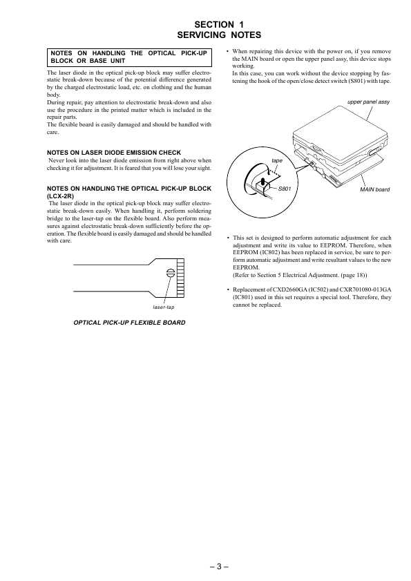 Сервисная инструкция Sony MZ-R90, MZ-R91