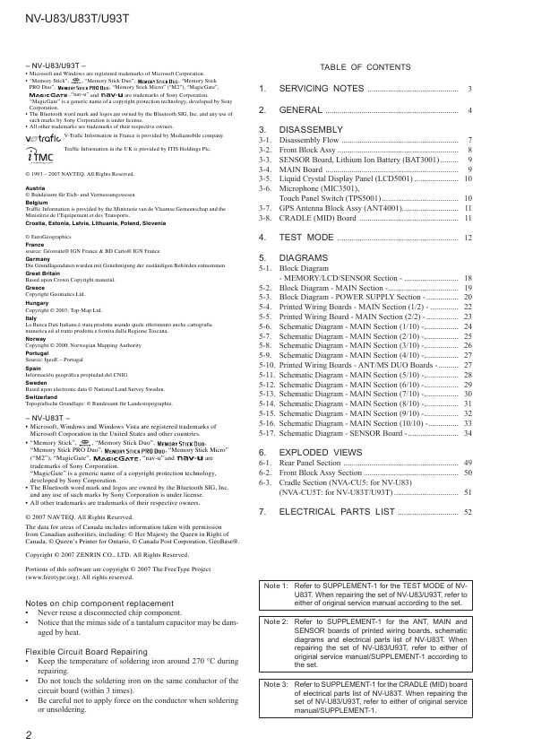 Сервисная инструкция Sony NV-U83T, NV-U93T