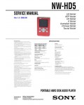 Сервисная инструкция Sony NW-HD5