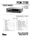Сервисная инструкция Sony PCM-2700