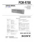 Сервисная инструкция Sony PCM-R700