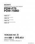 Сервисная инструкция SONY PDW-75MD, F75 VOL.2, 1st-edition, REV.1