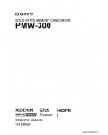 Сервисная инструкция SONY PMW-300