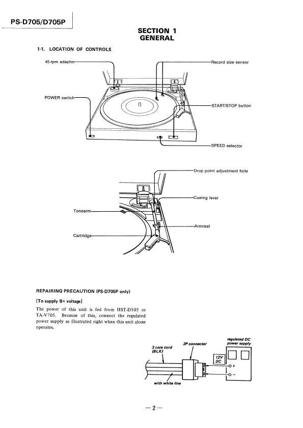 Сервисная инструкция Sony PS-D705, PS-D705P