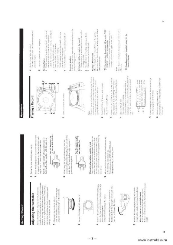 Сервисная инструкция Sony PS-LX350H