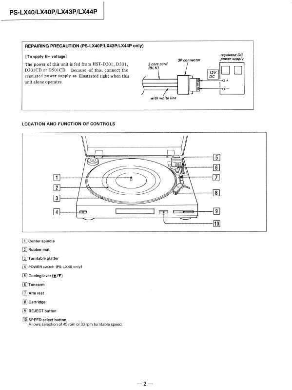 Сервисная инструкция Sony PS-LX40, PS-LX40P, PS-LX43P, PS-LX44P