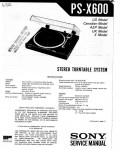 Сервисная инструкция Sony PS-X600