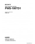 Сервисная инструкция SONY PWS-100TD1, 1st-edition, REV.3