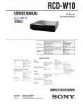 Сервисная инструкция Sony RCD-W10