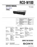 Сервисная инструкция SONY RCD-W100 VER.1.3