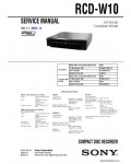 Сервисная инструкция SONY RCD-W10 VER.1.1
