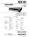 Сервисная инструкция SONY RCD-W1 VER.1.4