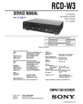 Сервисная инструкция SONY RCD-W3 VER.1.2