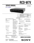 Сервисная инструкция Sony RCD-W7V